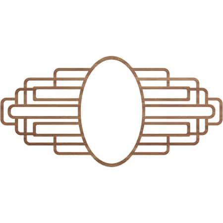 Ekena Millwork Elizabeth Wood Fretwork Prcd Ceiling Medallion, Walnut, 28"W x 14"H x 7 3/4"IW x 13 1/4"IH x 3/8"T CMWP28X14X0375EBWA